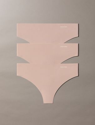 multi 3 pack thongs - invisibles for women calvin klein