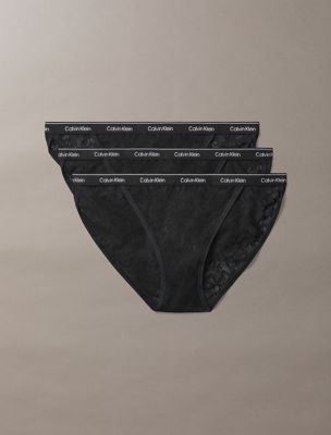 multi 3 pack bikini briefs - icon lace for women calvin klein