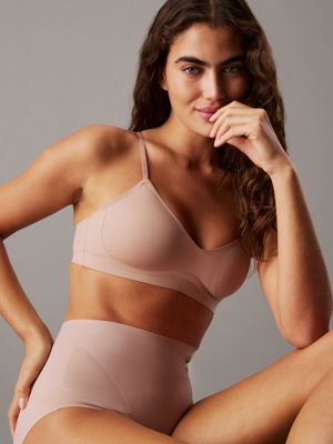 beige bralette - invisibles for women calvin klein