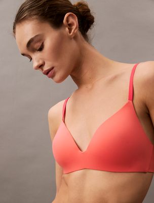 exquisite pink wireless t-shirt bra - perfectly fit for women calvin klein