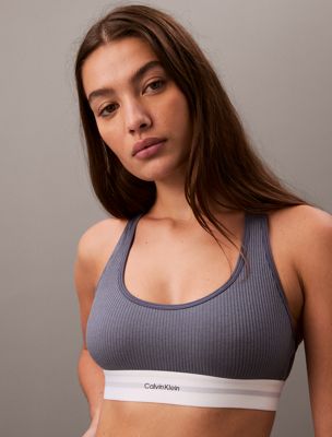 grisaille bralette - cotton modal rib for women calvin klein