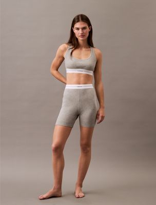 grey heather bralette - cotton modal rib for women calvin klein