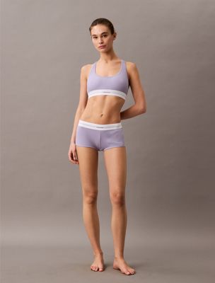 purple hipster panty - cotton modal rib for women calvin klein