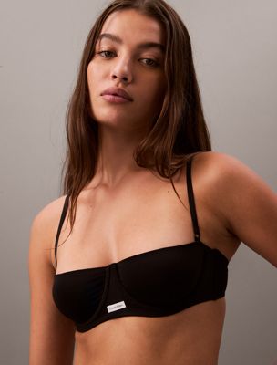 black balconette bra - cotton modal bare for women calvin klein