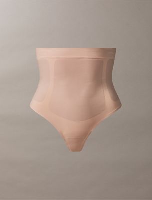 cedar high waisted shapewear thong - secure sculpt for women calvin klein