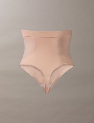 cedar high waisted shapewear thong - secure sculpt for women calvin klein