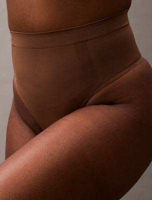 sunstone high waisted shapewear thong - secure sculpt for women calvin klein