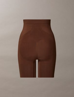 sunstone high waisted shapewear shorts - secure sculpt for women calvin klein