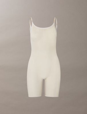 gray morn shapewear mid thigh bodysuit - minimalist mesh for women calvin klein