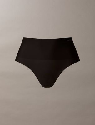 black shapewear thong - second skin smoothing for women calvin klein