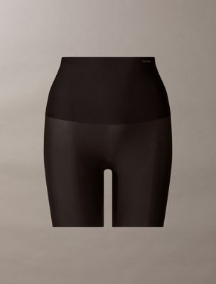 black shapewear shorts - second skin smoothing for women calvin klein