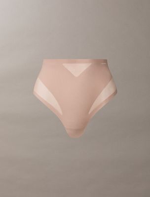 cedar sculpted shapewear thong - stay put mesh for women calvin klein