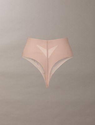 cedar sculpted shapewear thong - stay put mesh for women calvin klein