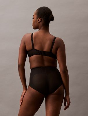 black sculpted shapewear briefs - stay put mesh for women calvin klein