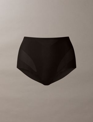 black sculpted shapewear briefs - stay put mesh for women calvin klein