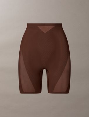 sunstone sculpted shapewear shorts - stay put mesh for women calvin klein