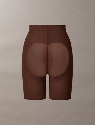 sunstone sculpted shapewear shorts - stay put mesh for women calvin klein