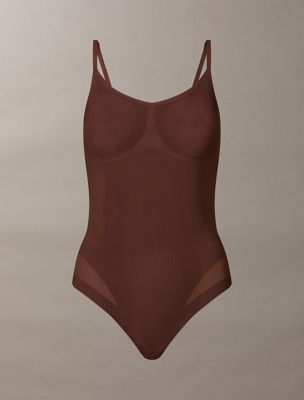 sunstone sculpted shapewear bodysuit - stay put mesh for women calvin klein