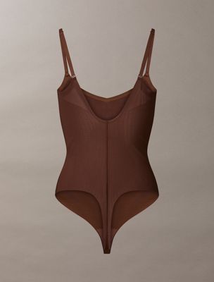 sunstone sculpted shapewear bodysuit - stay put mesh for women calvin klein