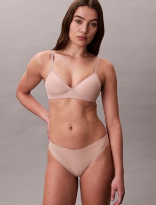 brown lightly lined wirefree bra - perfectly fit ultralight for women calvin klein