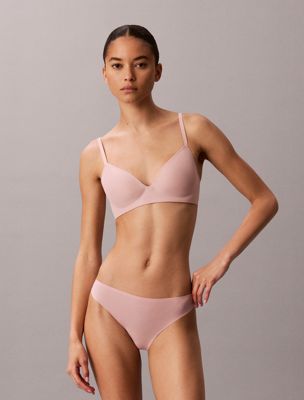 pink lightly lined wirefree bra - perfectly fit ultralight for women calvin klein