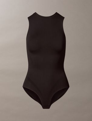 black seamless bodysuit - icon shapewear for women calvin klein