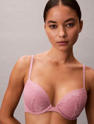 purple push up plunge bra - perfectly fit lace for women calvin klein