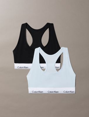 multi 2 pack bralettes - icon cotton modal for women calvin klein