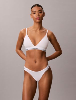 white bikini briefs - icon cotton modal for women calvin klein