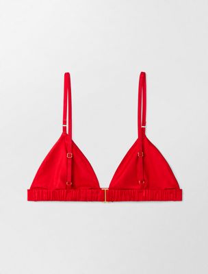 rouge unlined satin triangle bra - lunar new year for women calvin klein