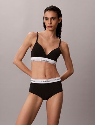 black high waisted hipster panty - icon cotton modal for women calvin klein