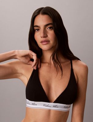 black bralette - icon cotton modal für damen - calvin klein