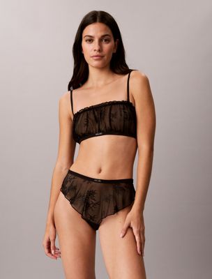 black tanga - icon lace for women calvin klein