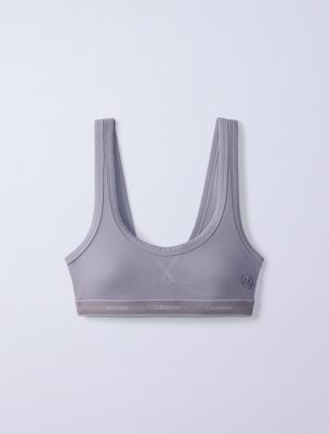 grey jung kook for calvin klein lightly lined bralette - heritage cotton for women calvin klein