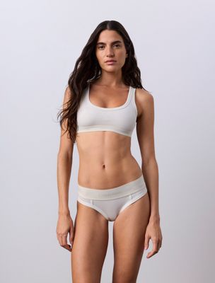 lily jung kook for calvin klein lightly lined bralette - heritage cotton for women calvin klein