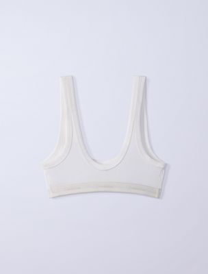lily jung kook for calvin klein lightly lined bralette - heritage cotton for women calvin klein