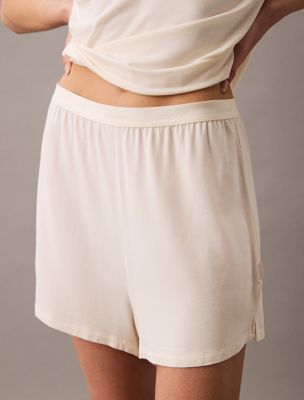 white loungeshort - ultra soft modal voor dames - calvin klein