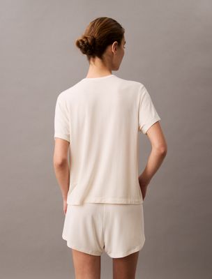 ivory lounge shorts - ultra soft modal for women calvin klein