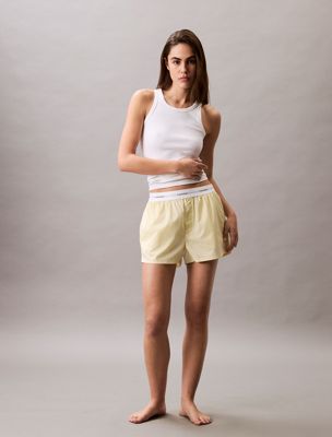 garden glade cotton poplin pyjama shorts for women calvin klein