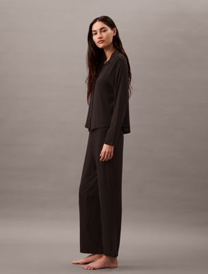 black pyjama top - ultra soft modal for women calvin klein