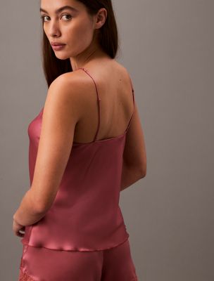 terrazzo satin cami pyjama top for women calvin klein