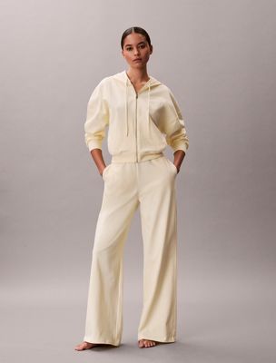 yellow pyjama pants - logo cotton jersey for women calvin klein