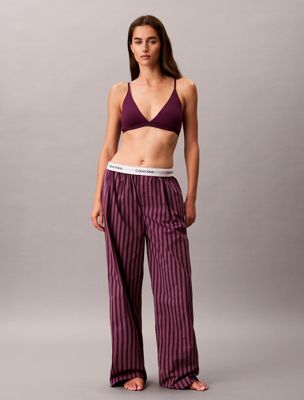 multi pyjama pants - cotton poplin for women calvin klein