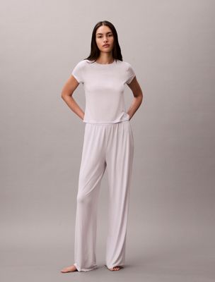 grey soft modal pyjama pants for women calvin klein