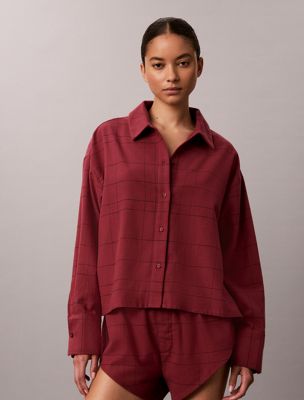 maglia pigiama - icon flannel purple da donne calvin klein