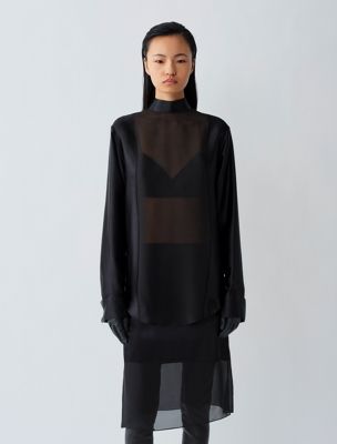 black elia blouse for women calvin klein