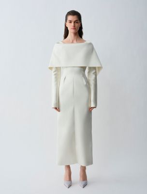 white kleid jacinthe für damen - calvin klein