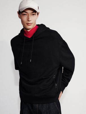 multi lux terry hoodie for men calvin klein