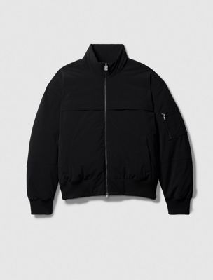 black padded bomber jacket for men calvin klein