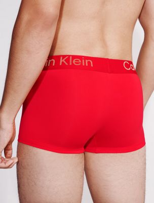 chinese red low rise trunk for men calvin klein